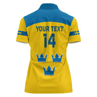 Custom Sweden Hockey Women Polo Shirt 2024 Go Swedish - Wonder Print Shop