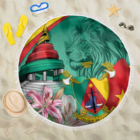 Cameroon National Day Beach Blanket Cameroun Reunification Monument Lily Flowers