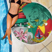 Cameroon National Day Beach Blanket Cameroun Reunification Monument Lily Flowers