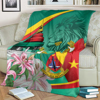 Cameroon National Day Blanket Cameroun Reunification Monument Lily Flowers