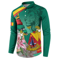 Cameroon National Day Button Sweatshirt Cameroun Reunification Monument Lily Flowers