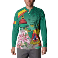 Cameroon National Day Button Sweatshirt Cameroun Reunification Monument Lily Flowers