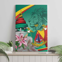 Cameroon National Day Canvas Wall Art Cameroun Reunification Monument Lily Flowers