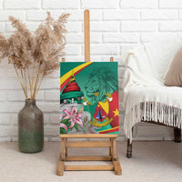 Cameroon National Day Canvas Wall Art Cameroun Reunification Monument Lily Flowers