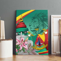 Cameroon National Day Canvas Wall Art Cameroun Reunification Monument Lily Flowers