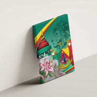 Cameroon National Day Canvas Wall Art Cameroun Reunification Monument Lily Flowers