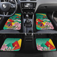 Cameroon National Day Car Mats Cameroun Reunification Monument Lily Flowers