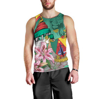 Cameroon National Day Men Tank Top Cameroun Reunification Monument Lily Flowers