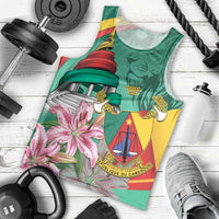 Cameroon National Day Men Tank Top Cameroun Reunification Monument Lily Flowers
