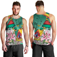 Cameroon National Day Men Tank Top Cameroun Reunification Monument Lily Flowers