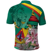 Cameroon National Day Polo Shirt Cameroun Reunification Monument Lily Flowers