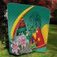 Cameroon National Day Quilt Cameroun Reunification Monument Lily Flowers