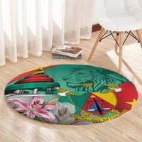 Cameroon National Day Round Carpet Cameroun Reunification Monument Lily Flowers
