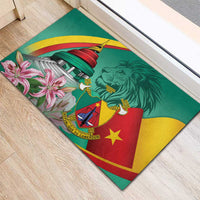 Cameroon National Day Rubber Doormat Cameroun Reunification Monument Lily Flowers