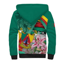 Cameroon National Day Sherpa Hoodie Cameroun Reunification Monument Lily Flowers