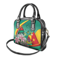 Cameroon National Day Shoulder Handbag Cameroun Reunification Monument Lily Flowers