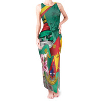 Cameroon National Day Tank Maxi Dress Cameroun Reunification Monument Lily Flowers