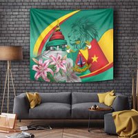 Cameroon National Day Tapestry Cameroun Reunification Monument Lily Flowers