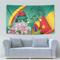 Cameroon National Day Tapestry Cameroun Reunification Monument Lily Flowers