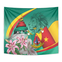 Cameroon National Day Tapestry Cameroun Reunification Monument Lily Flowers