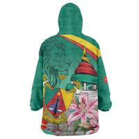 Cameroon National Day Wearable Blanket Hoodie Cameroun Reunification Monument Lily Flowers