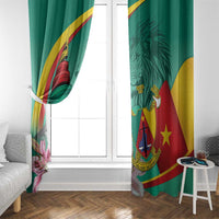Cameroon National Day Window Curtain Cameroun Reunification Monument Lily Flowers