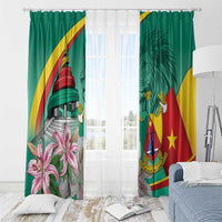 Cameroon National Day Window Curtain Cameroun Reunification Monument Lily Flowers