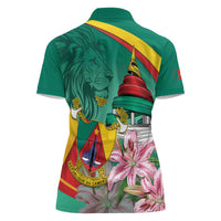 Cameroon National Day Women Polo Shirt Cameroun Reunification Monument Lily Flowers