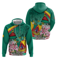 Cameroon National Day Zip Hoodie Cameroun Reunification Monument Lily Flowers