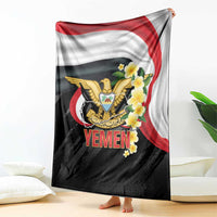 Yemen Unification Day Blanket Coat Of Arms With Frangipani