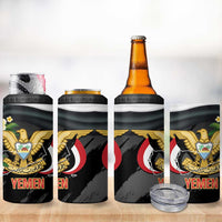Yemen Unification Day 4 in 1 Can Cooler Tumbler Coat Of Arms With Frangipani