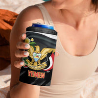 Yemen Unification Day 4 in 1 Can Cooler Tumbler Coat Of Arms With Frangipani