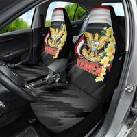 Yemen Unification Day Car Seat Cover Coat Of Arms With Frangipani