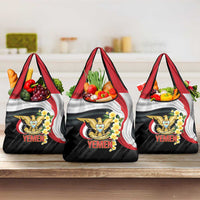 Yemen Unification Day Grocery Bag Coat Of Arms With Frangipani
