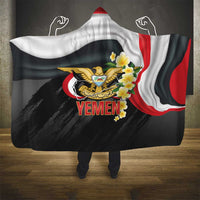 Yemen Unification Day Hooded Blanket Coat Of Arms With Frangipani
