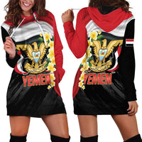 Yemen Unification Day Hoodie Dress Coat Of Arms With Frangipani