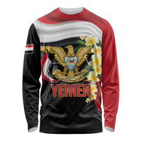 Yemen Unification Day Long Sleeve Shirt Coat Of Arms With Frangipani