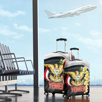 Yemen Unification Day Luggage Cover Coat Of Arms With Frangipani