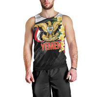 Yemen Unification Day Men Tank Top Coat Of Arms With Frangipani