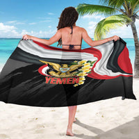 Yemen Unification Day Sarong Coat Of Arms With Frangipani
