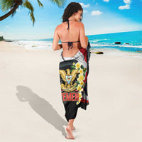 Yemen Unification Day Sarong Coat Of Arms With Frangipani