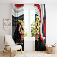 Yemen Unification Day Window Curtain Coat Of Arms With Frangipani