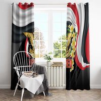 Yemen Unification Day Window Curtain Coat Of Arms With Frangipani