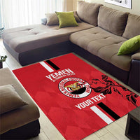 Custom Yemen Football Area Rug Come On Al-Yaman as-Sa'eed