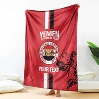 Custom Yemen Football Blanket Come On Al-Yaman as-Sa'eed