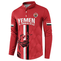 Custom Yemen Football Button Sweatshirt Come On Al-Yaman as-Sa'eed