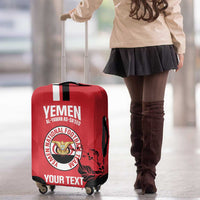 Custom Yemen Football Luggage Cover Come On Al-Yaman as-Sa'eed
