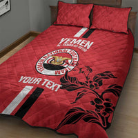 Custom Yemen Football Quilt Bed Set Come On Al-Yaman as-Sa'eed