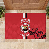 Custom Yemen Football Rubber Doormat Come On Al-Yaman as-Sa'eed