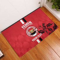 Custom Yemen Football Rubber Doormat Come On Al-Yaman as-Sa'eed